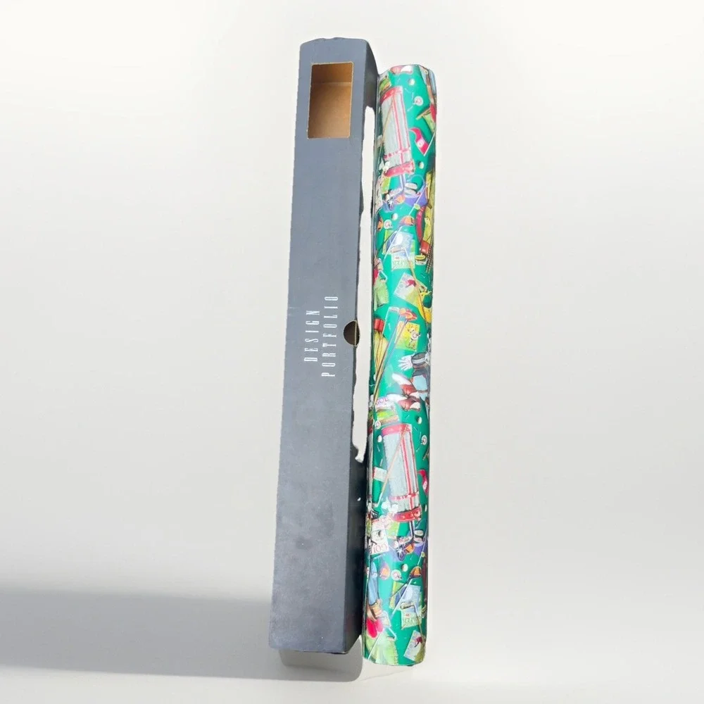 VTG Portfolio‎ Design Premium Litho Gift Wrap 2'x85' Green Golfer  P500309